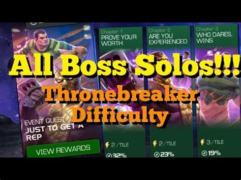 MCOC NEW Event Quest Just To Get A Rep All Boss Solos Sandman