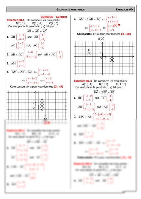 SOLUTION Placer Un Point Donne Par Une Egalite Vectorielle Coordonnees