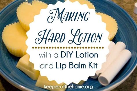 Making Homemade Hard Lotion With A Diy Lotion And Lip Balm Kit Keeper