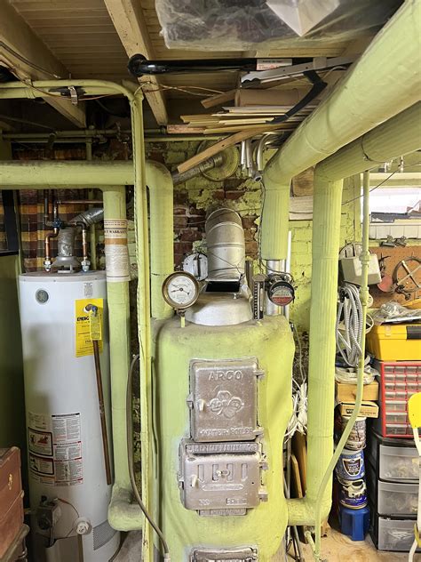 Old Steam Boiler I Saw At A Customers House Plumbing