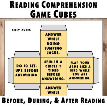 Reading Comprehension Cubes Game Fiction Non Fiction Center Station