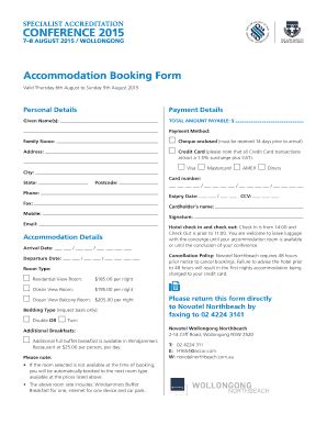 Fillable Online Lawsociety Accommodation Booking Form Law Society