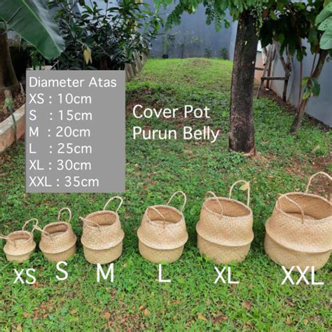 Jual Stok Baru Keranjang Anyaman Purun Cover Pot Purun Belly