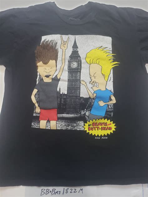 Mtv Beavis And Butthead Black T Shirt Size Medium Gem