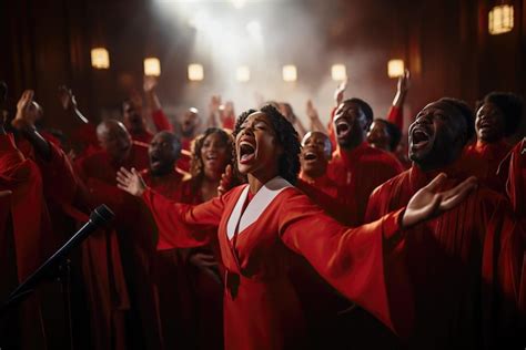 A gospel choir of black people singing | Premium AI-generated image