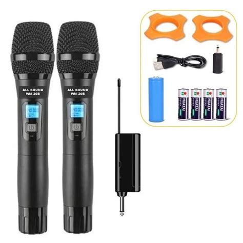 Ripley Micr Fono Doble All Sound Wm B Inal Mbrico Uhf Negro