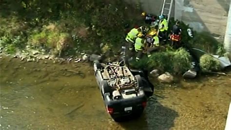 80 Year Old Woman Saved After Suv Flips Into Ont River Youtube