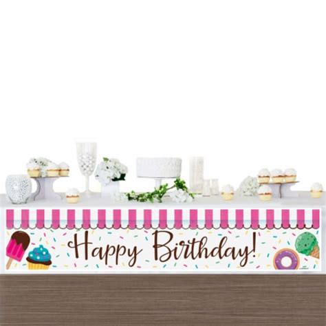 Big Dot Of Happiness Sweet Shoppe Candy And Bakery Happy Birthday Decorations Party Banner 1