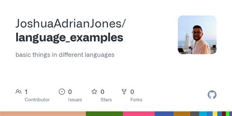 GitHub - JoshuaAdrianJones/language_examples: basic things in different languages