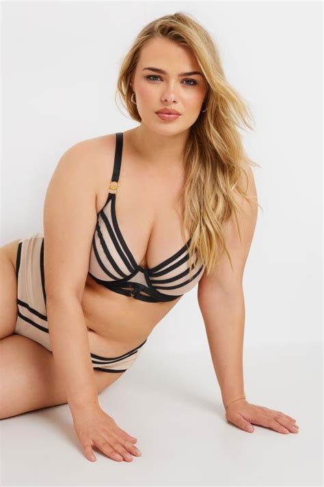 YOURS Plus Size Nude Strap Detail Underwired Bra Yours Clothing