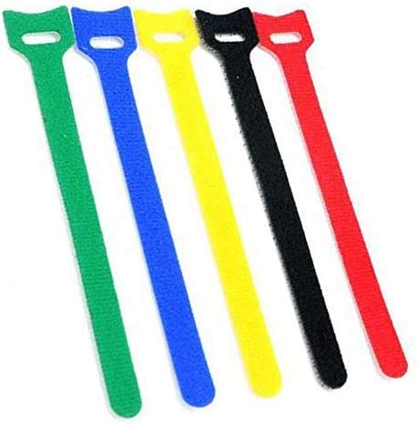 Reusable Fastening Cable Ties Cable Straps Microfiber Cloth Hook And