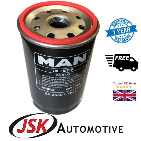 Man Oil Filter For D0824 D0826 D0834 And D0836 Engines M2000 Van Hool Genuine