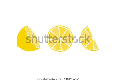 Lemon Fruit Icons Symbols Set Stock Vector Royalty Free 1401956555 Shutterstock