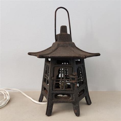 Lamp Japanese Pagoda Lantern 1 Cast Iron Vintage Catawiki