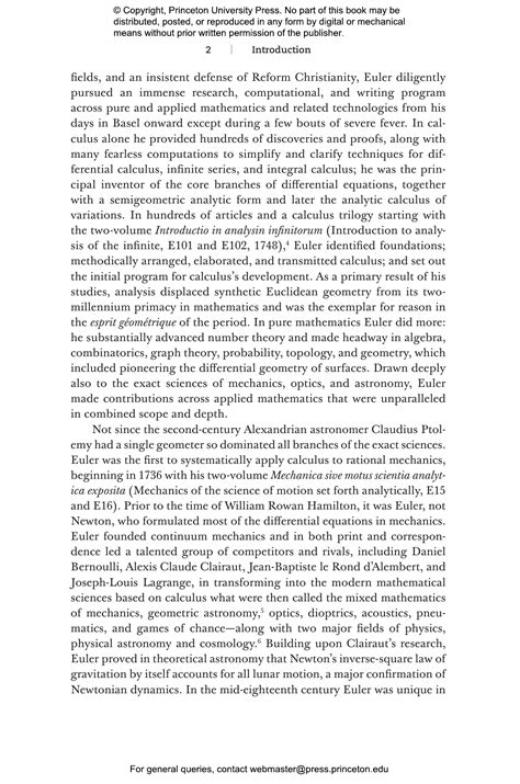 Leonhard Euler Mathematical Genius In The Enlightenment 8