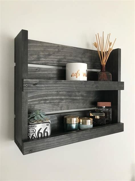 Bathroom Rustic Shelf Bathroom Storage Wall Mounted Shelves Etsy Wall Mounted Bathroom