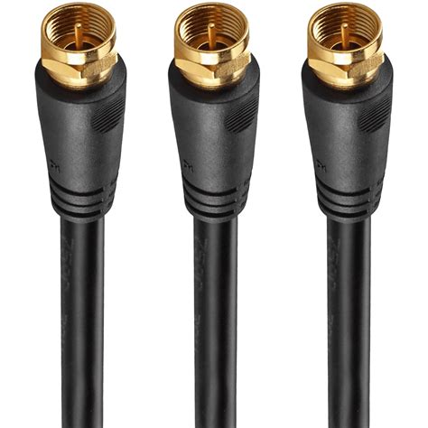 Coaxial Cable Pack Rg Coax Dual Shielded With Weatherproof F Type