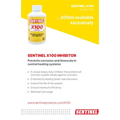 Sentinel X100 Super Concentrate Central Heating Inhibitor 500ml 29 17 Picclick Ca