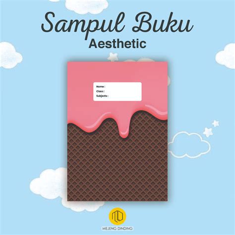 Jual Sampul Buku Aesthetic Isi 10 Pcs Sampul Buku Motif Es Krim Ice