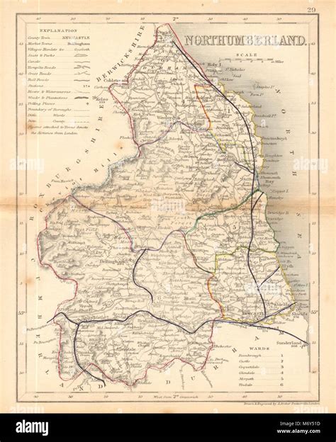 Northumberland Map Hi Res Stock Photography And Images Alamy