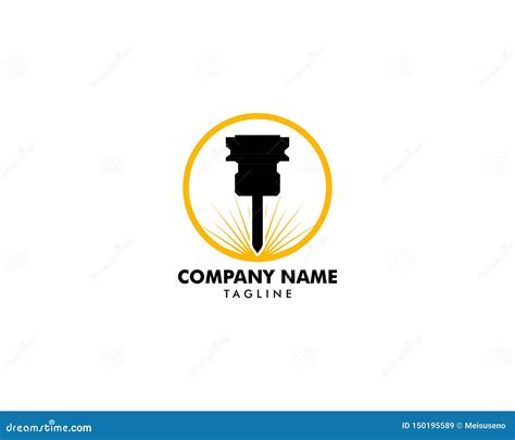 Laser Engraving Machine Vector Design Logo Template Stock Vector ...