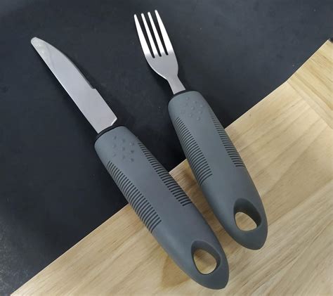 Easy Grip Cutlery Set For Disabled And Elderly Extra Wide Handles