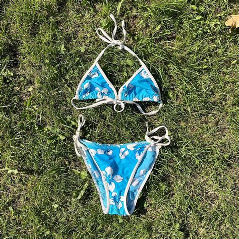 Vintage Triangle String Bikini High Cut Cheeky Depop
