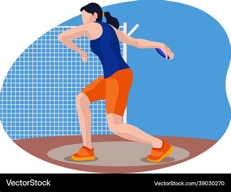 Female Discus Thrower Royalty Free Vector Image