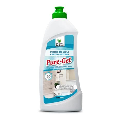 Средство для мытья и чистки сантехники “Pure-Gel” (кислотное, гель) 500 ...