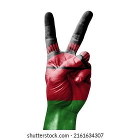 Hand Making V Victory Sign Flag Stock Photo Shutterstock