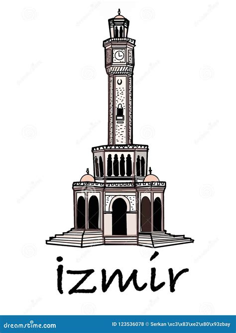 Izmir Turkey City Map In Retro Style Outline Map Vector Illustration