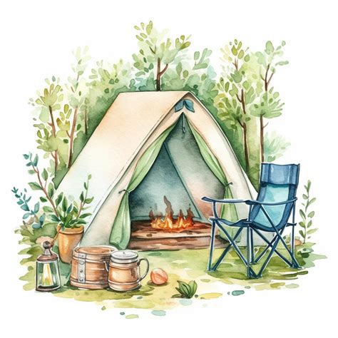 campsite drawing 8