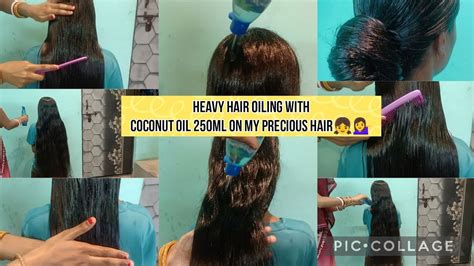 Heavy Long Hair Oiling With Coconut Oil 250ml Bottle My Hair Is Deep In Oil😍👌💁‍♀️ Youtube