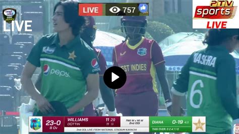 Live Odi Cricket Pakistan W Vs West Indies W Pak V Wi 2nd One Day