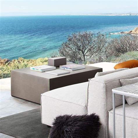 Montage Square Faux Cement Coffee Table - Designdistrict