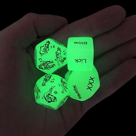 Amazon Pcs Glow In The Dark Sex Dice For Couples Naughty Sex Dice