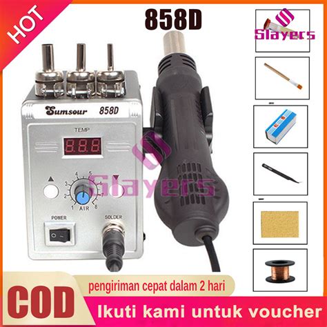SOR UAP D SOLDER UAP BLOWER D Stasiun Solder Pengerjaan Ulang SMD Canggih LED Digital Hot