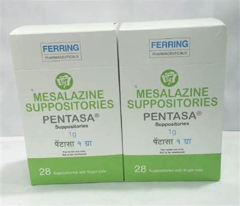 5 7 Working Days Mesalazine Pentasa 1gm Suppository Airway Worldwide At Rs 661 Pack In Nagpur