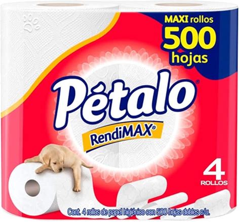 Pétalo RendiMAX Papel Higiénico 4 Piezas Con 500 Hojas C U Amazon