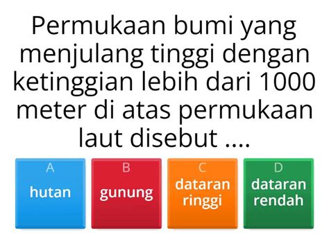 KUIS IPAS BAB 5 KENAMPAKAN ALAM DAN PEMANFAATANNYA Quiz