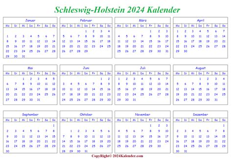 Kalender Schleswig Holstein Zum Ausdrucken Kalendar