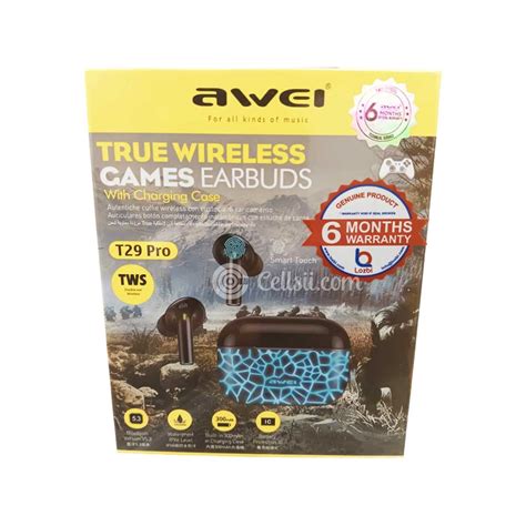 Awei T29 Pro True Wireless Games Earbuds with Charging Case