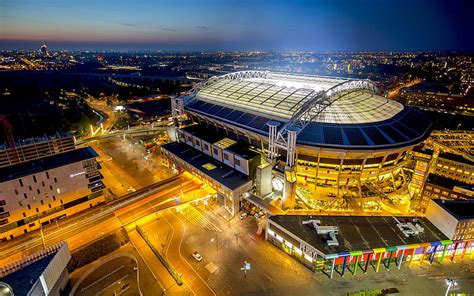 Amsterdam Arena Night Johan Cruijff Arena Ajax Stadium Match