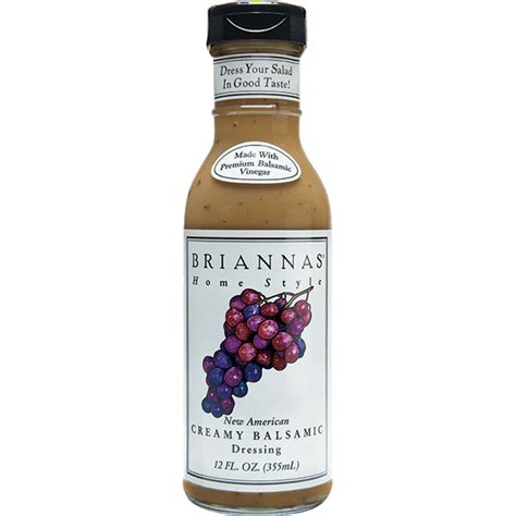 Briannas New American Creamy Balsamic Vinaigrette Dressing 12 Oz