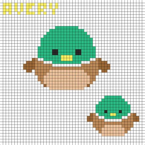 Avery Duck Squishmallow Perler Bead Pattern Bead Sprites Characters