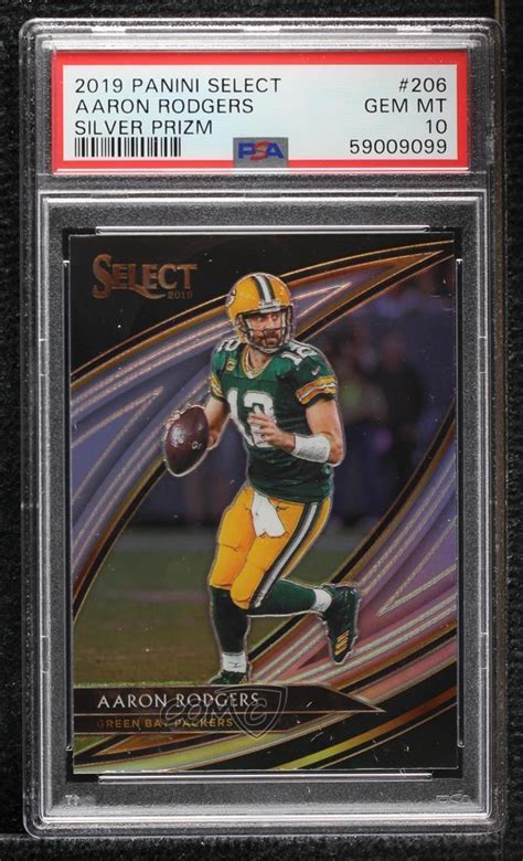 2019 Panini Select Field Level Silver Prizm 206 Aaron Rodgers For