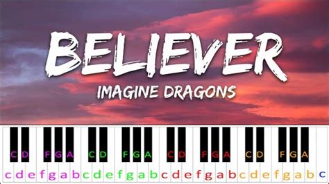 Believer by Imagine Dragons (Hard Version) ~ Piano Letter Notes