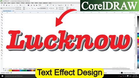 Text Design Using Extrude Tool Coreldraw Text Design In Hindi 3d