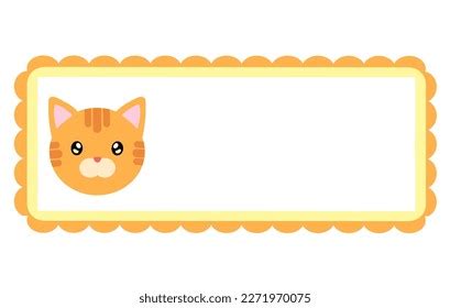 Name Tag Sticker Cat Character Stock Illustration Shutterstock