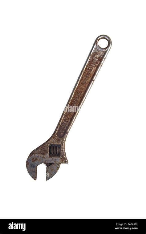 Rusty Adjustable Spanner Stock Photo Alamy